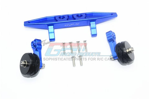 GPM Racing Traxxas Rustler 4X4 Blue Aluminum Adjustable Wheelie Bar RUS4040R-B