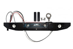 GPM Racing Axial SCX6 Black Aluminum Rear Bumper W Hook & LED Lights SCX6330R-BK