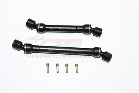 GPM Racing Axial SCX10 II Steel Front & Rear Center Driveshafts SSCX2037FRN-BK