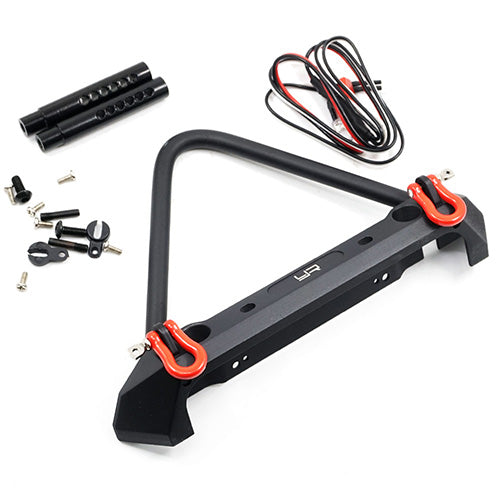 Yeah Racing Axial SCX10 / Traxxas TRX-4 Alloy Front Bumper W/ LED Lights YA-0548
